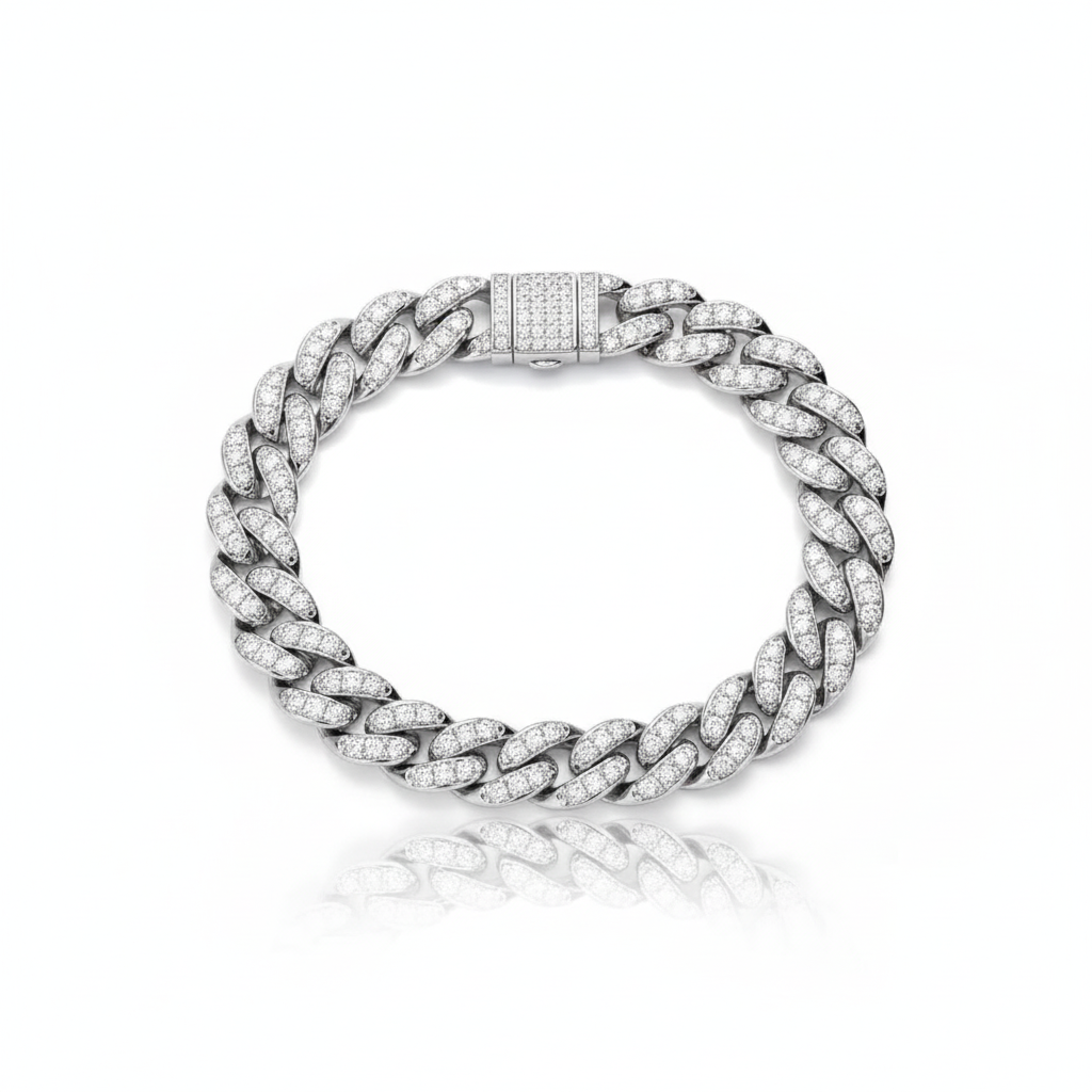 Diamond Cuban link bracelet with correct clasp